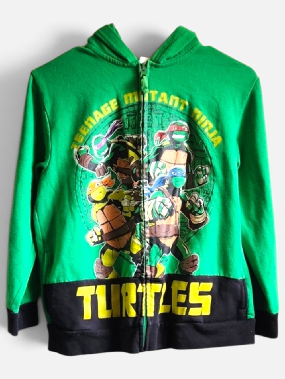 Youth- TMNT Green Zip Up Sweatshirt